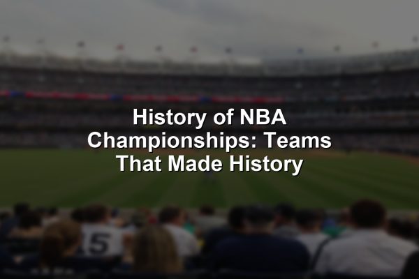 NBA champions celebrating with trophy, representing the history of NBA championships.