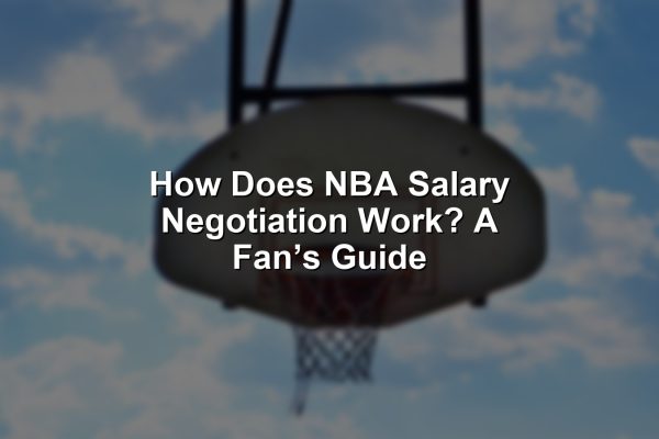An intense NBA salary negotiation scene showing players and executives debating contracts.