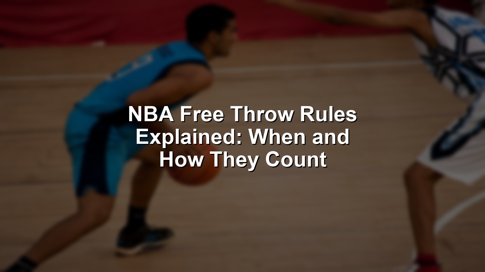 NBA free throw rules explained with a vivid image of a player shooting a clutch free throw in a packed arena.