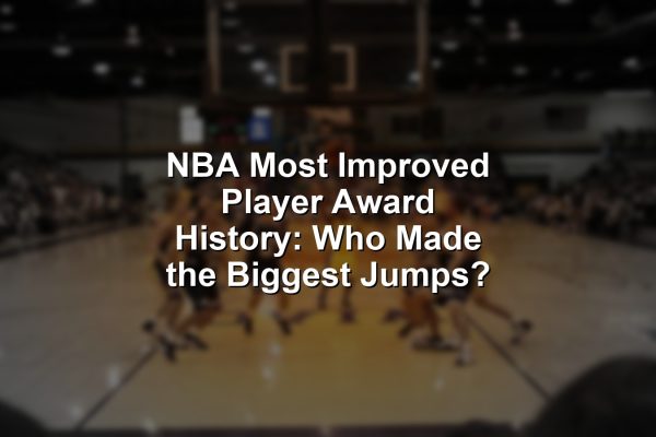 Ten iconic NBA figures displaying progress and NBA most improved player award history celebrations.