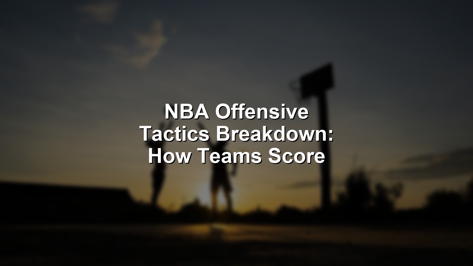 Artistic render of NBA offensive tactics, with play diagrams and scoring motion, illustrating the key themes of the NBA offensive tactics breakdown.